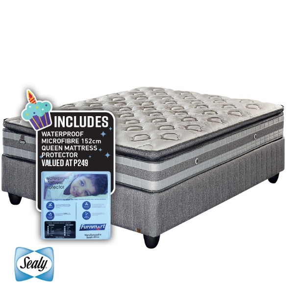 Picture of SEALY MACKENZIE 152CM MEDIUM B/SET+mattress protector