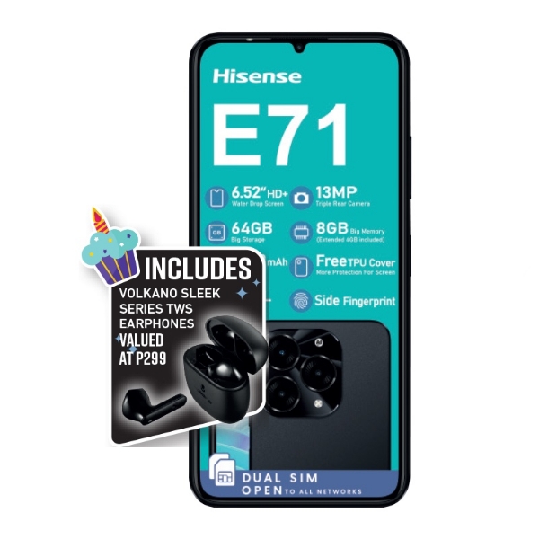 Picture of Hisense Cellphone E71 64GB with TPU Cover+ EARHONES