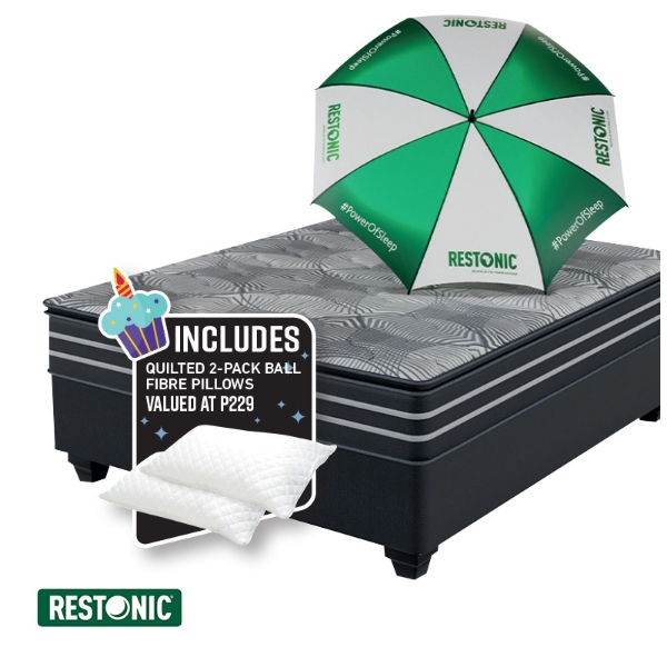 Picture of RESTONIC CORAL 152CM FIRM B/SET + UMBRELLA+pillows
