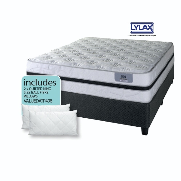 Picture of Maxipedic Healthy Sleep 152cm Queen Plush Base Set+pillows