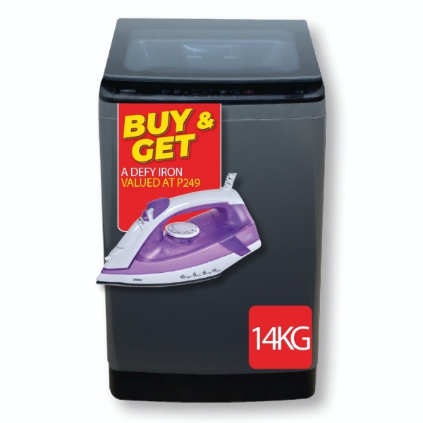 Picture of Defy Washing Machine Top Loader 14Kg Grey DTL160+IRON