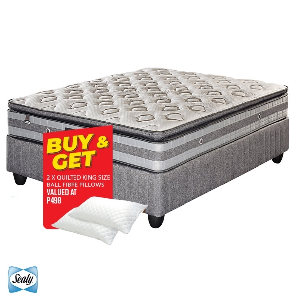 Picture of Sealy Mackenzie 152cm Queen Medium Base Set+pillow