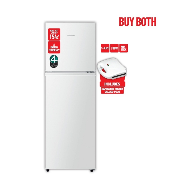 Picture of Hisense Fridge/Top Freezer 156Lt H225TWH White+s/wich maker