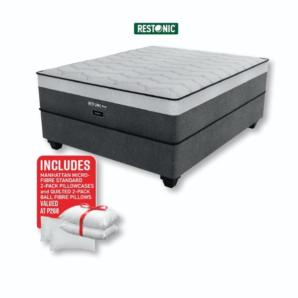 Picture of Restonic Remedy 152cm Firm Base Set+PILLOWS +PILLOW CASE
