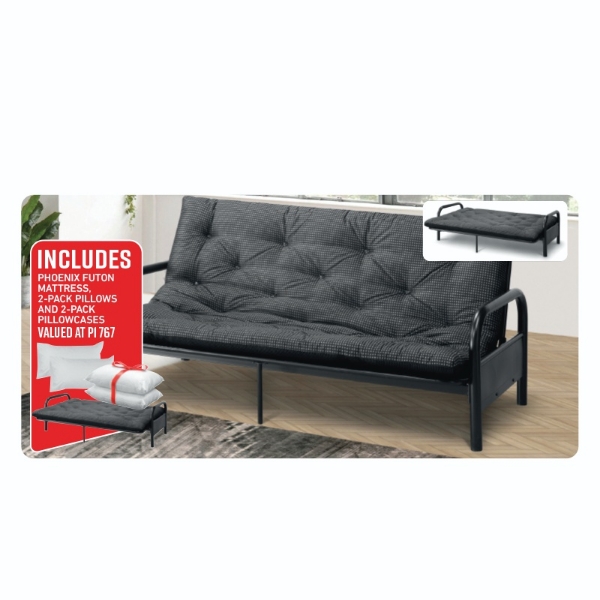 Picture of Phoenix Futon Frame+mattress+pillows+pillowcases