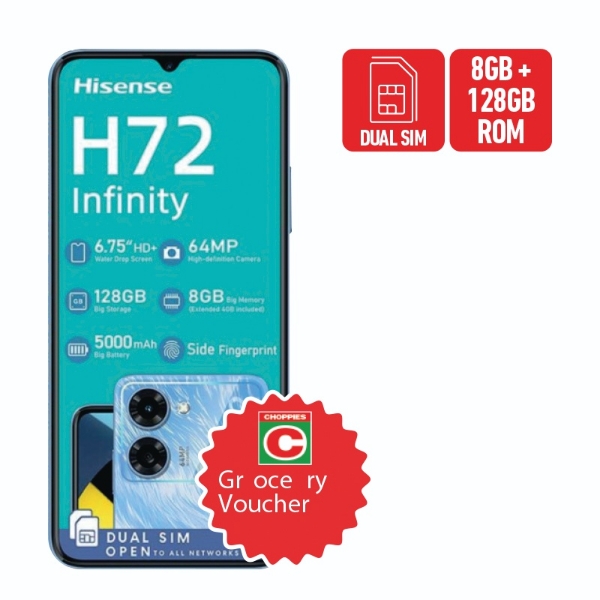 Picture of Hisense Cellphone H72 8GB RAM/128GB Storage+P200 VOUCHER