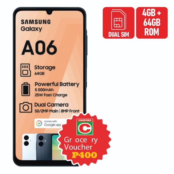 Picture of Samsung Cellphone A06 SM A065+P400 VOUCHERS