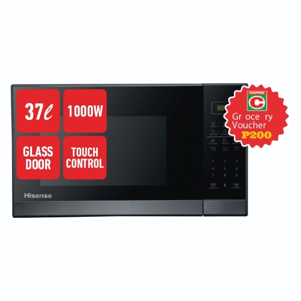 Picture of Hisense 37Lt 1000W Microwave H37MOBS5X BLK+P200 VOUCHER