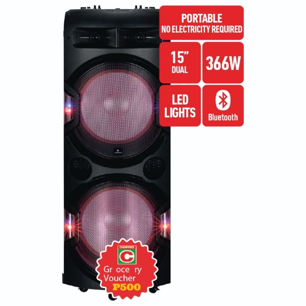 Picture of Volkano Spitfire Dual 15" PartySpeaker VK 3902 D15+P400 VOUC