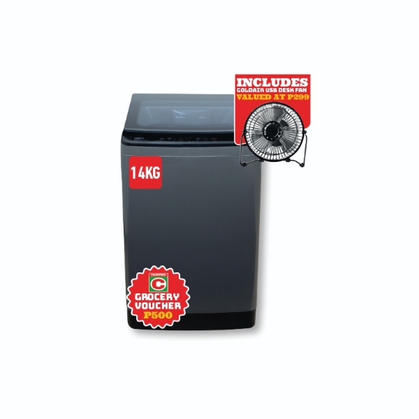 Picture of Defy Washing Machine Top Loader 14Kg Grey DTL160+FAN+P500