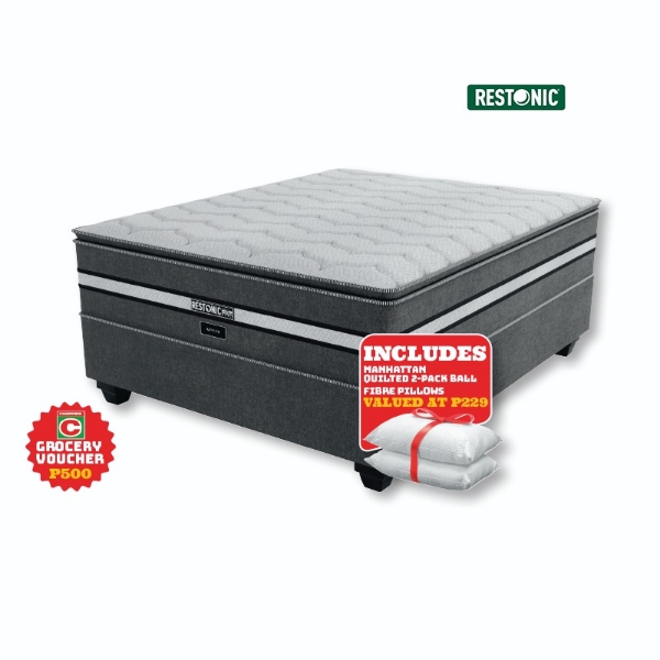 Picture of Restonic Revive 152cm Queen Plush Base Set+PILLOWS+VOUCHER