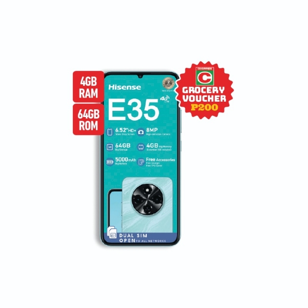 Picture of Hisense Cellphone E35 4GB RAM/64GB Storage+P200 VOUCHER