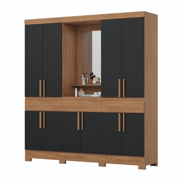 Picture of Hannah 10 Door, 3 Drawer Robe with Mirror