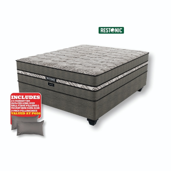 Picture of Restonic Amazon 152cm Queen Firm Base Set+pillow+pillow cas