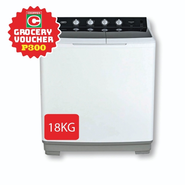 Picture of Defy 18Kg Twin Tub Washing Machine DTT180+P300 VOUCHER