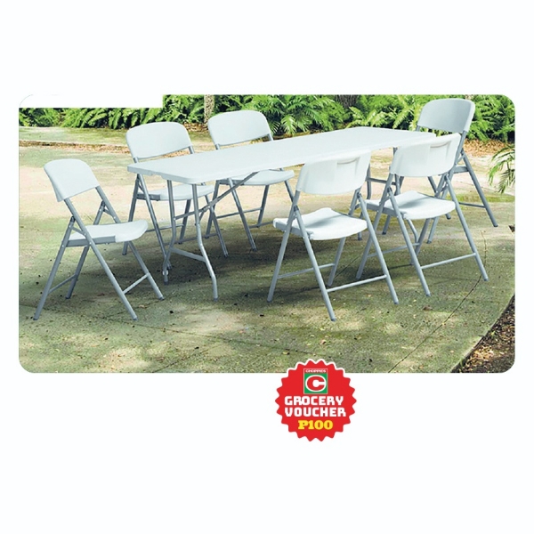 Picture of Folding White Table+P100 VOUCHER