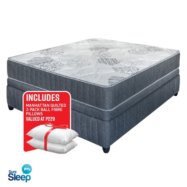 Picture of SureSleep Madison Storage 152cm Queen Firm BaseS+pillows
