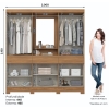 Picture of Hannah 10 Door, 3 Drawer Robe with Mirror